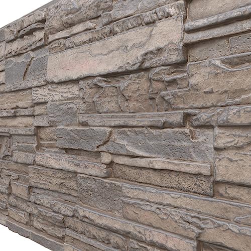 EverStone Cascade Faux Stone Panel, 48 5/8"W x 24 3/4"H x 1 1/4"D, Boardwalk - Image 7