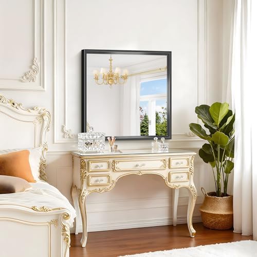 Bathroom Mirror, 30 x 30 inch Brushed Black Square Mirrors - Image 4