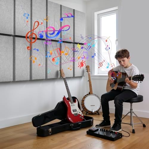 4 PCS 2" Thick Acoustic Panels, 23.6" x 11.8", Fiberglass Sound Absorbing Panels - Image 3