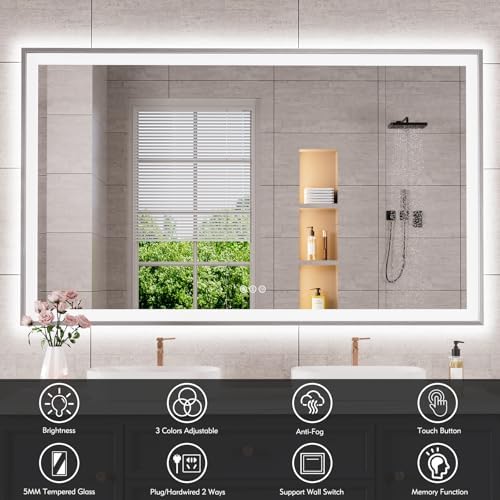 60x36 Inch LED Bathroom Mirror - Image 2