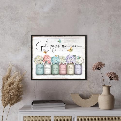 God Says You Are Wall Art: Inspirational Quotes Christian Wall Art Bible Verses - Image 5