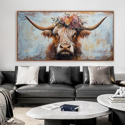 Canvas Wall Art Decor Canvas Art Wall Decor Highland Cow Wall Art Prints Wall - Image 3