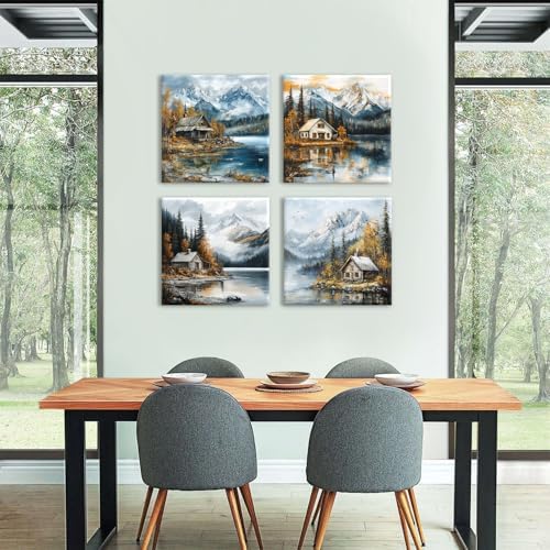 Fall Forest Wall Art Mountain Pictures Wall Decor Nature Botanical Prints - Image 6