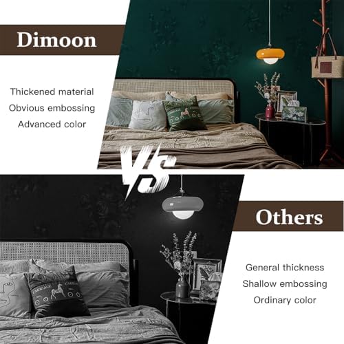 Dimoon 17.7''x78.7'' Green Peel and Stick Wallpaper Gothic Floral Wall Paper - Image 7