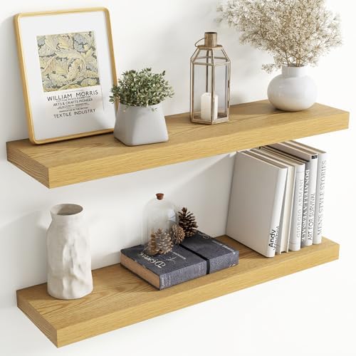 36 Inch Floating shelves for Wall, 8 Inch Deep, Invisible Brackets by Axeman
