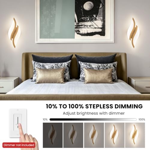CANEOE Modern LED Wall Sconce Set of 2, 5CCT Dimmable Wall Light - Image 3