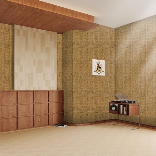 Brown Wallpaper Peel and Stick Removable Grasscloth Textured Contact Paper - Image 6
