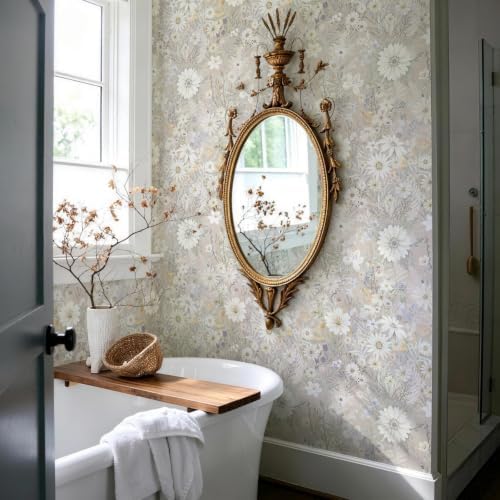 JiffDiff Floral Wallpaper Peel and Stick 17.3"x118" - Image 4