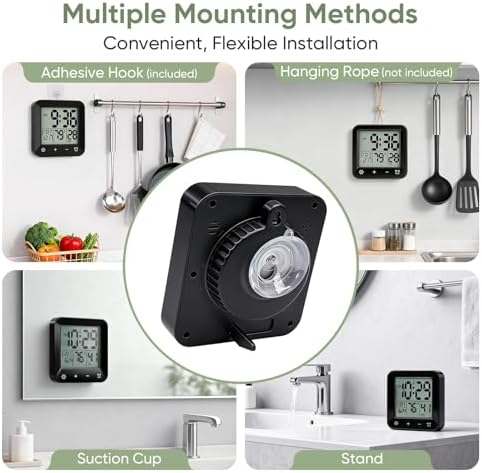 Digital Waterproof Shower Clock, Bathroom Kitchen Clock - Image 6
