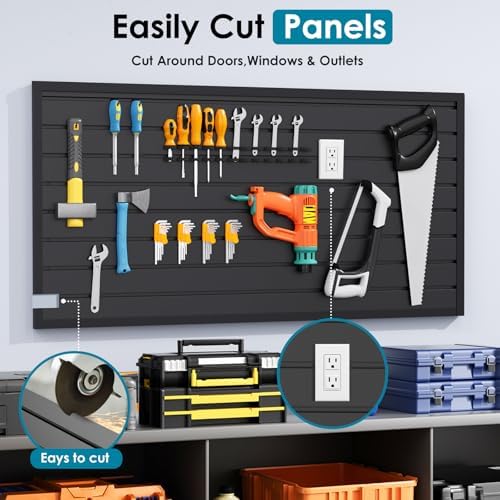 Brakki Slat Wall Paneling 2x4 Ft, Slatwall Garage Organizer Storage System - Image 5