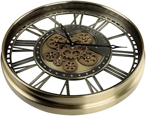 CLXEAST 21" Metal Roman Numeral Wall Clock - Image 4