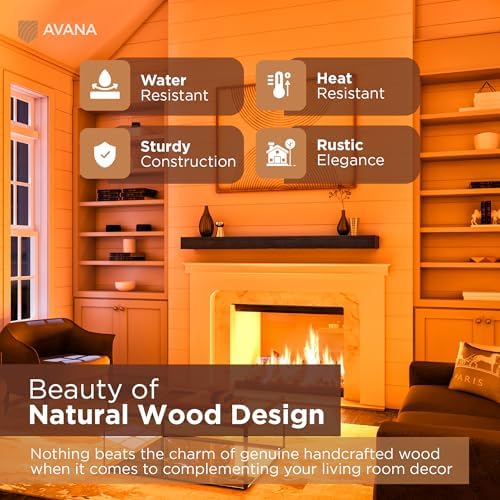 Avana Natural Wood Fireplace Mantle - Image 4