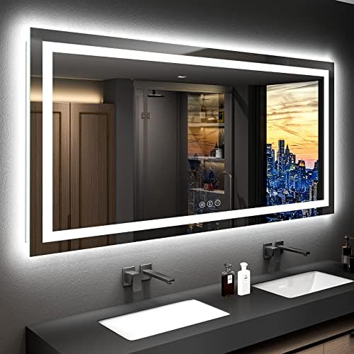 72x36 LED Bathroom Mirror with Lights, Lighted Vanity Mirror by YEELAIT