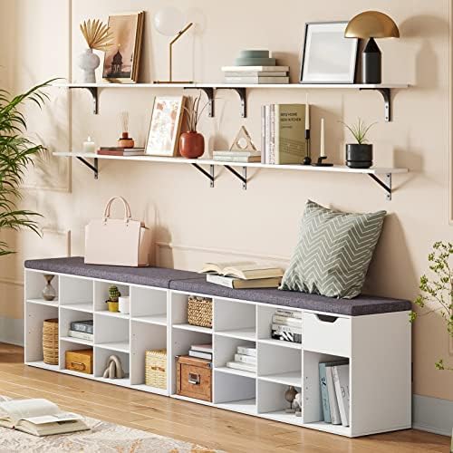 DINZI LVJ Long Wall Shelves, 39.4 Inch Wall Mounted Shelves - Image 2