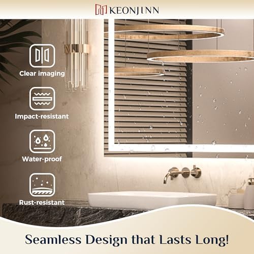 Keonjinn 24x30 Inch LED Bathroom Mirror - Image 6