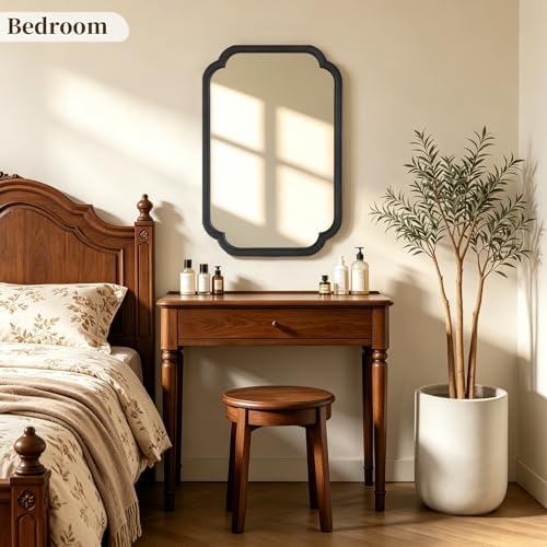 HOMECOOKIN Wood Bathroom Mirror - Image 4