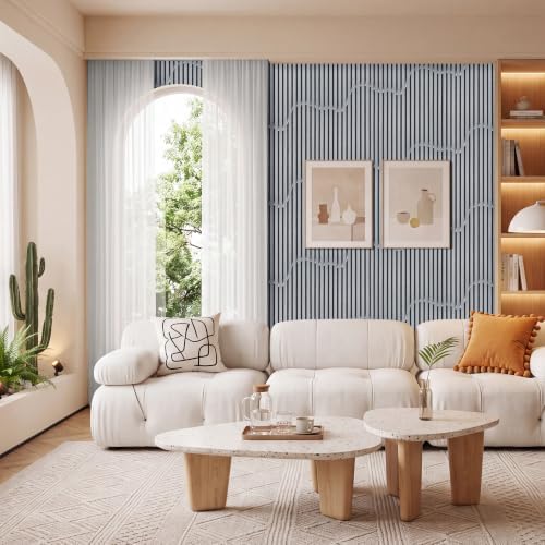 Peel and Stick Wood Slat Wallpaper Self-Adhesive Wood Panel - Image 2