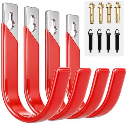 Garage Wall Hooks for Hanging Heavy Duty, 4 Pack Garage Organizer Storage Hooks by Unknown