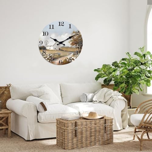 XFM Farmhouse Wall Clock for Living Room 16 Inch Silent - Image 2