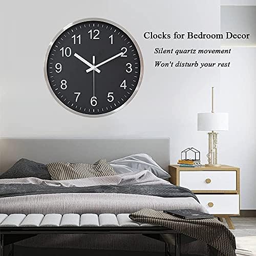 HZDHCLH Modern Wall Clocks Battery Operated 12 inch Silent Non Ticking Wall - Image 5
