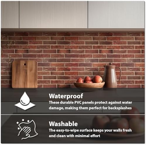 Sample 3D Faux Brick Wall Panel, Material & Finish Preview - Image 4