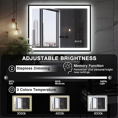 EchosLife 40x24 LED Bathroom Mirror - Image 5