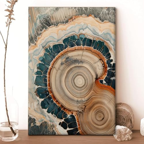 Tree Ring Wall Art Framed, Modern Nature Decor - Image 2