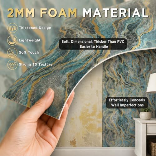 Peel and Stick Foam Wall Mural Roll 47.27" Extra Wide, 9.19 Ft Long - Image 4
