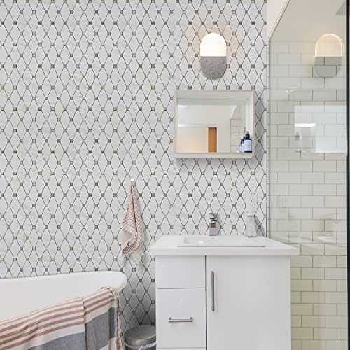 STICKGOO 1 Sheet Peel and Stick Dolomite Mosaic Tile - Image 5