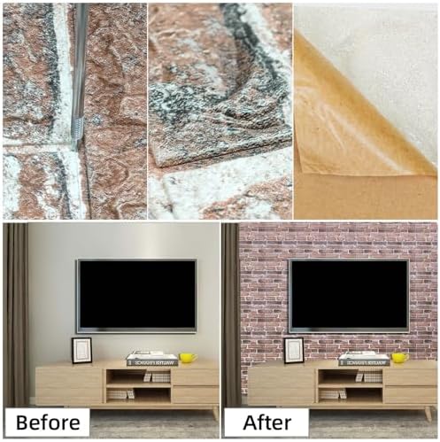 3D Faux Brick Wall Panels, Peel and Stick, XPE Foam - Image 6