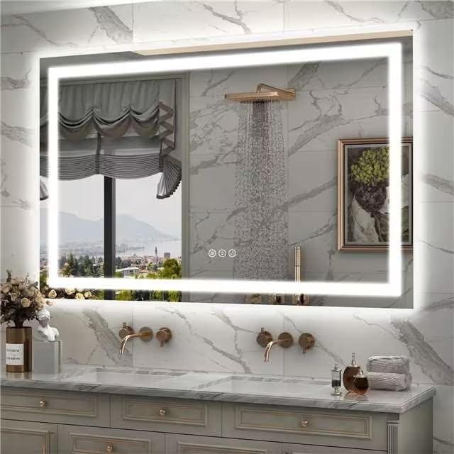 50x36 LED Lighted Bathroom Mirror by ODDSANMirrors
