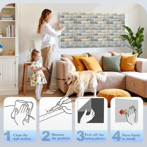 ArtVivid 12Pack Acoustic Panels, Brick Pattern Sound Proof Panels - Image 6