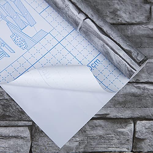 practicalWs 17.71" x 393.7" Grey Brick Wallpaper Peel and Stick Removable - Image 6