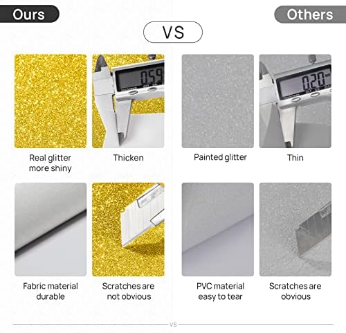 Stickyart 15.8"x275.6" Glitter Wallpaper Peel and Stick Glitter Contact Paper - Image 3