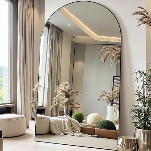 KOMCOTE Full Length Floor Mirror, 91x46 Inch Oversized Arched Standing Mirror by KOMCOTE