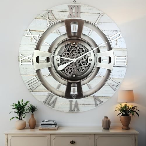 ImprovingLife The Gears Clock Real Moving Gear Wall Clock England Line) by THEGEARSCLOCK