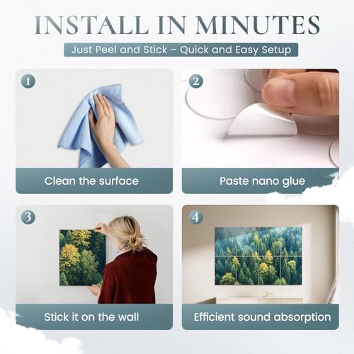 8 Pack Art Acoustic Panels, Decorative Sound Absorbing Wall Art - Image 6