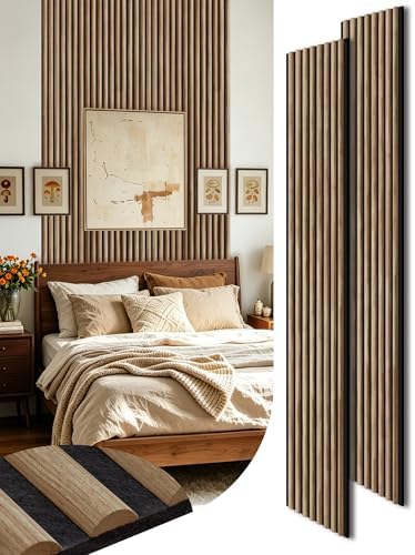 Mollywell Curved Wood Panels for Wall, 94.5x12.5 in by Mollywell