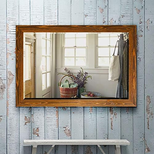 Renditions Gallery Rustic Horizontal Wooden Maple Frame Body Mirror Decor by RenditionsGallery