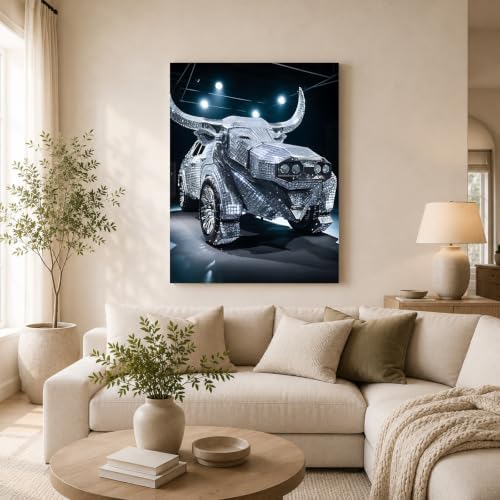 InkFlow Posters Diamond Car Canvas Poster - Image 2