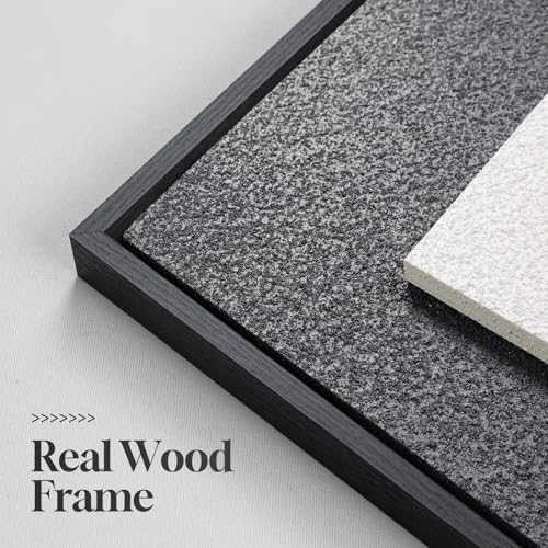 Large Framed Black and White Modern 3D Abstract Wall Art Set - Image 6