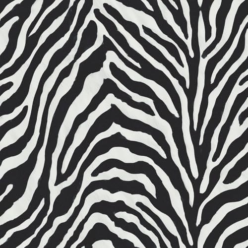 FLFK Peel and Stick Wallpaper Zebra Print 16" x 256" Removable Wall Paper by FLFK