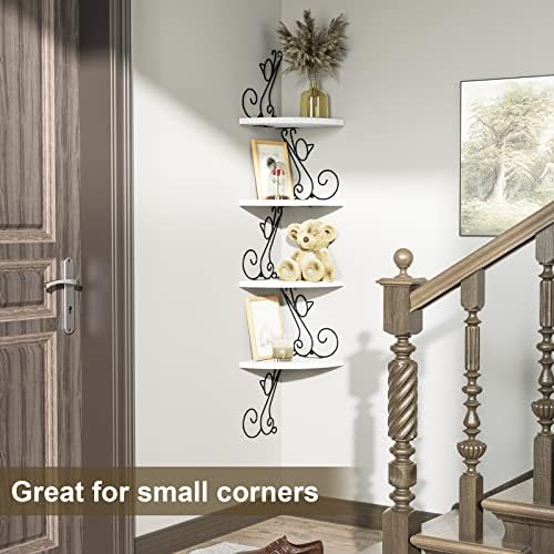 Alsonerbay 4-Tier Cat Shaped Corner Floating Shelf Wall Mount - Image 4