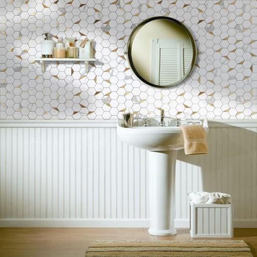 DICOFUN 10-Sheet Hexagon Tile Peel and Stick Backsplash - Image 4