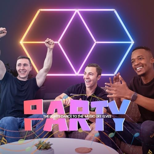 RGB Hexagon Lights with App & Remote Control- 4 Music Sync & 358+ Colors LED - Image 6