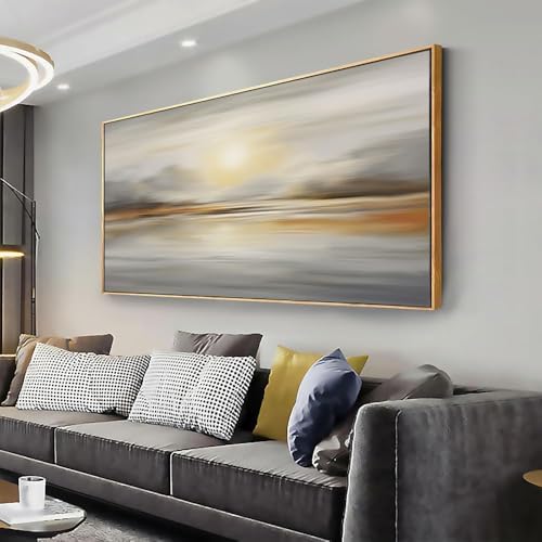 Framed Wall Art Abstract Seascape Canvas Printing Wall Decor Artwork by VHMING