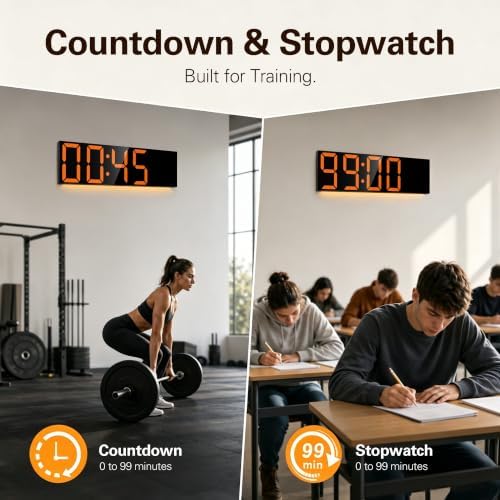 JALL 30" Oversized Digital Wall Clock - Image 7