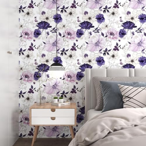 Laatse Floral Botanical Peel and Stick Wallpaper 17.5" x 393" - Image 6