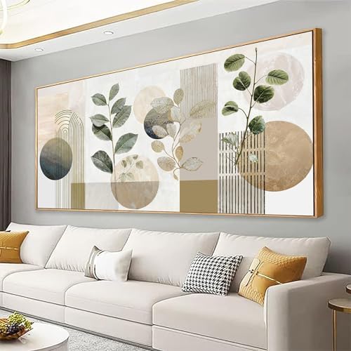 Large Boho Green Wall Art For Living Room Prints Green Botanical Boho Wall Art by TAIJXAGSG