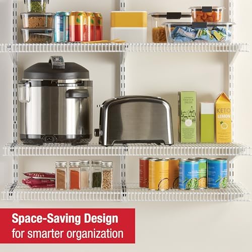 Rubbermaid 36" Pantry Organization Shelf System Direct Wall Mount 4 Shelves and - Image 4